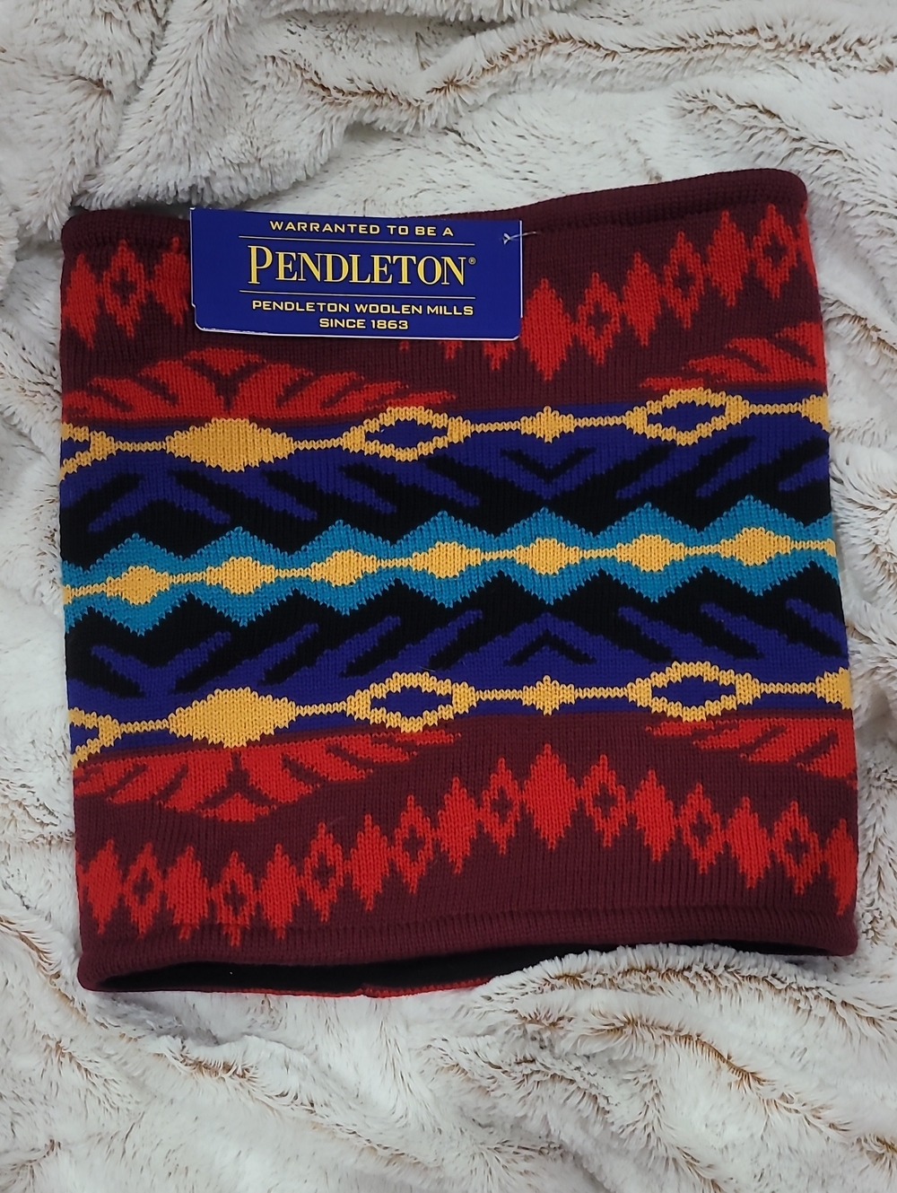 NWT Retro Pendleton Knit Neck Warmer